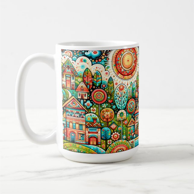 Caneca De Café Folk Art (Esquerda)