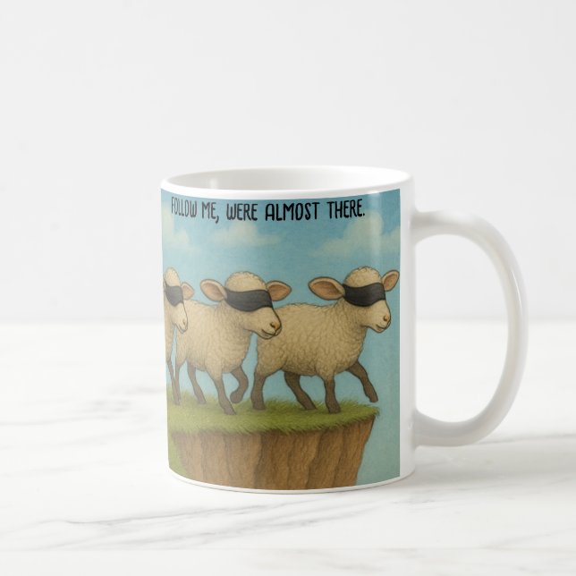 Caneca De Café Follow me sheep Mug (Direita)