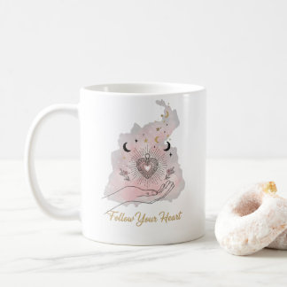 Caneca De Café Follow Your Heart Motivational Mug - Celestial