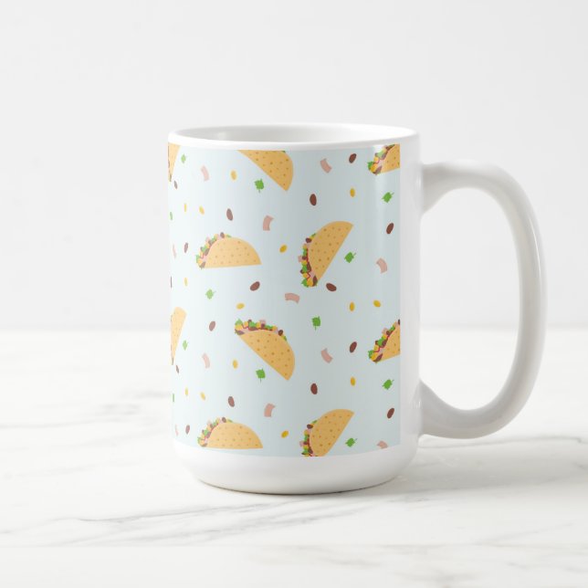 Caneca De Café Fome Pelo Padrão Dos Tacos (Direita)