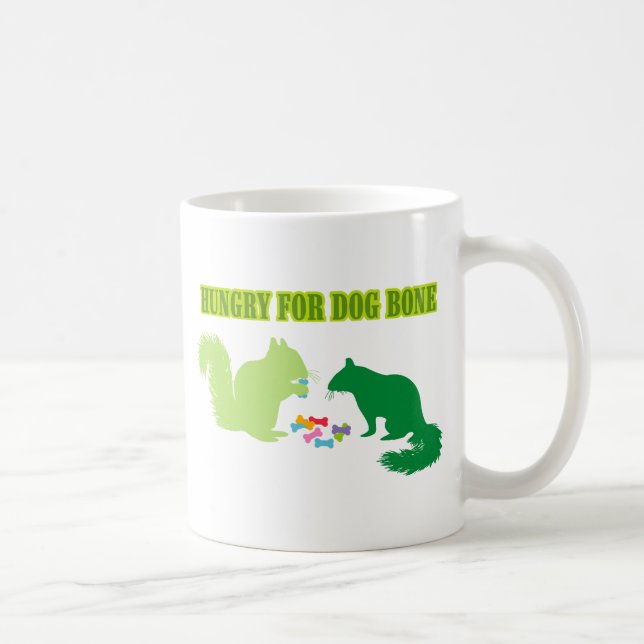 Caneca De Café Fome por Cão Bone-Squirrel (Direita)