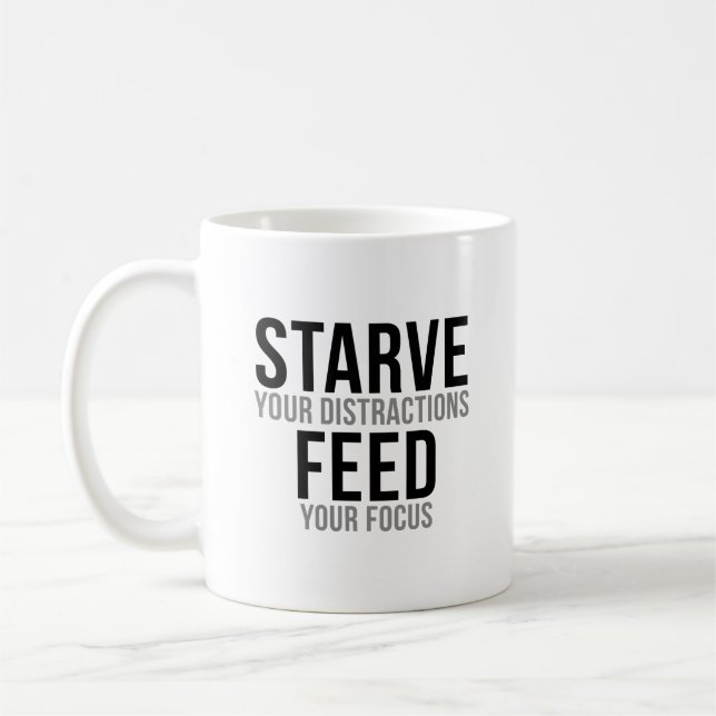 Caneca De Café Fome suas distrações (Esquerda)