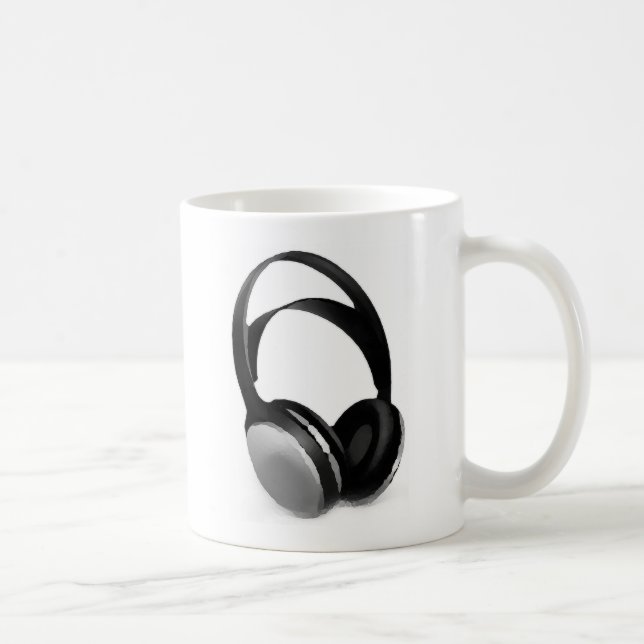 Caneca De Café Fone de ouvido pop Art (Direita)