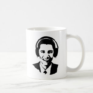 Caneca De Café fones de ouvido Barack Obama