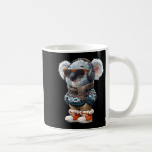 Caneca De Café Fones de Ouvido Engraçados Fantasia de Coala para