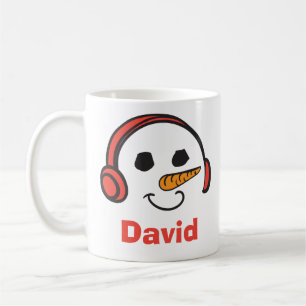 Caneca De Café Fones de ouvido personalizados Snowman