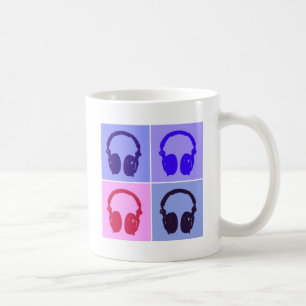 Caneca De Café Fones de ouvido pop