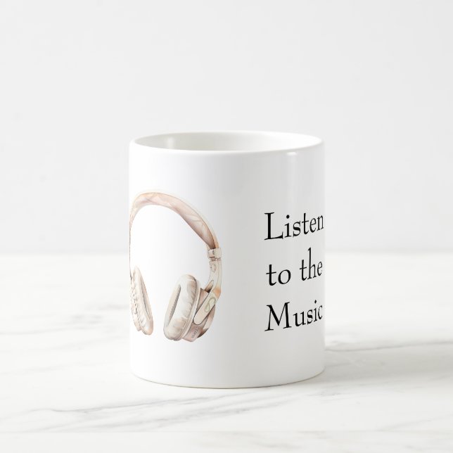 Caneca De Café Fones rosa blush (Centro)