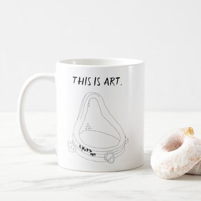 Caneca De Café Fonte de Marcel Duchamp R. Mutt 1917 (Com Donut)