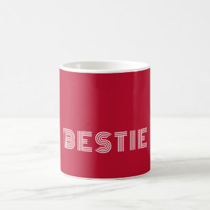 Caneca De Café Fonte Divertida Vermelha C81 e Branca Nome Moderno