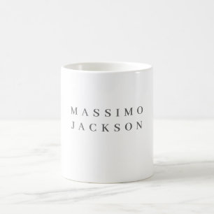 Caneca De Café Fonte Serif Minimalista Elegante e Profissional