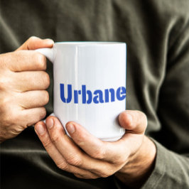Caneca De Café Fonte Urbana e Descontraída para um Homem Encantad