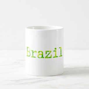 Caneca De Café Fonte verde e amarela do Brasil