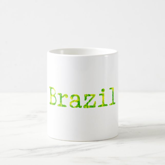 Caneca De Café Fonte verde e amarela do Brasil (Centro)