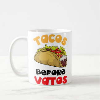 Caneca De Café Food Lovers Tacos Before Vatos