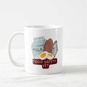 Caneca De Café Food Safety Vet–Veterinary Food Inspection Design