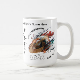 Caneca De Café Football 2026 Coffee Mug– Mexico USA Canada Design