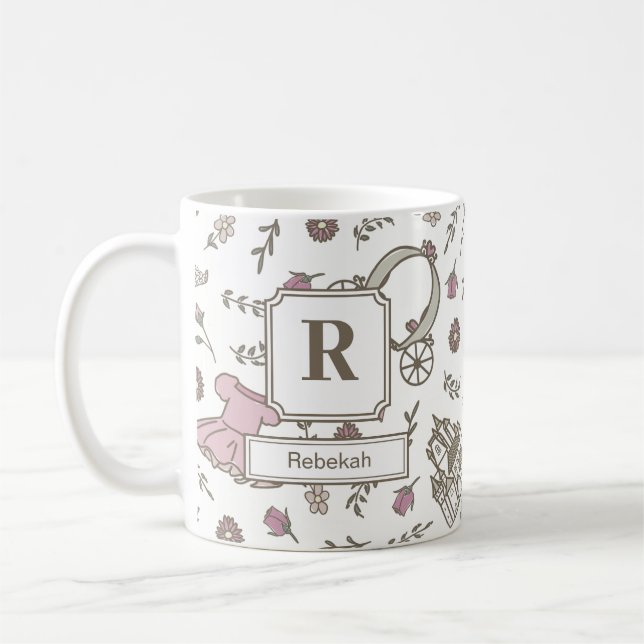 Caneca De Café For A Princess Monogram (Esquerda)
