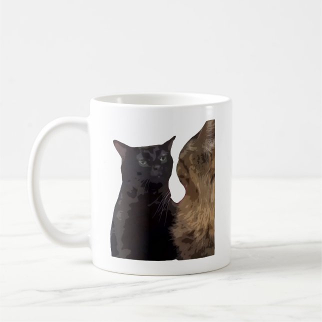 Caneca De Café Fora de Zoneamento de Gato Negro (Esquerda)