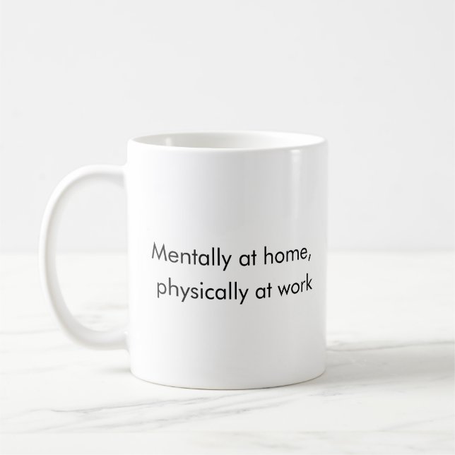 Caneca De Café Fora do Escritório (Mentalmente) - Mug de Humor Sa (Esquerda)