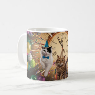 Caneca De Café Fora do Gift Box Cats Mug - Surpresa de Ano Novo