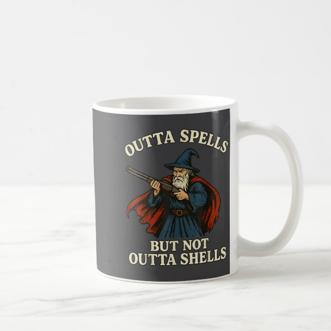 Caneca De Café Fora Feitiços Mas Não Fora Conchas Mágicas Fantasi (Direita)