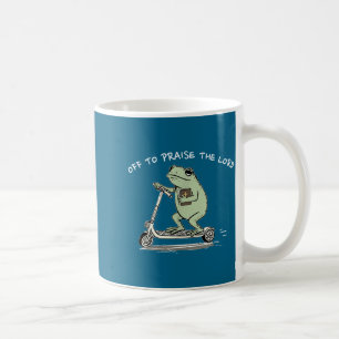 Caneca De Café Fora para Louvar ao Senhor, Meme de Sapo Cristão E