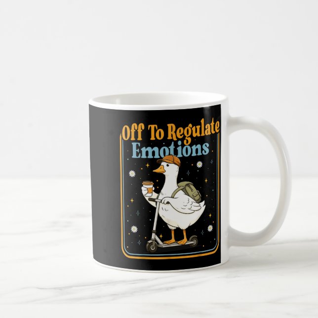 Caneca De Café Fora para regular emoções ganso engraçado saúde me (Direita)