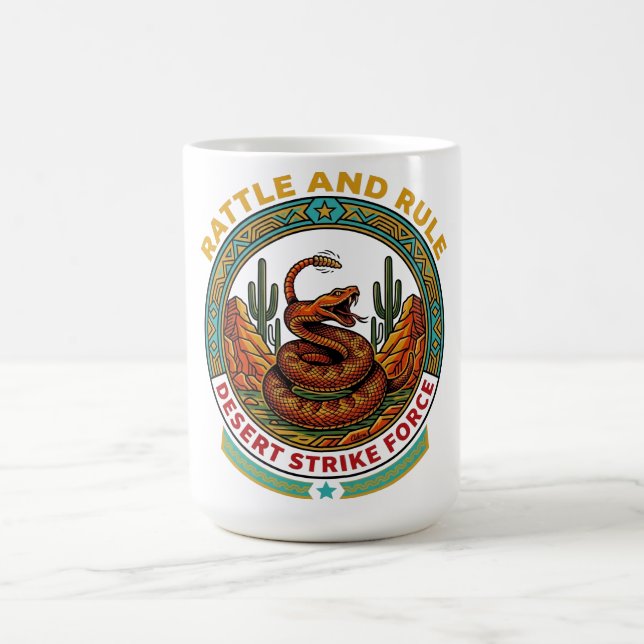 Caneca De Café Força de Choque do Deserto Rattle And Rule (Centro)