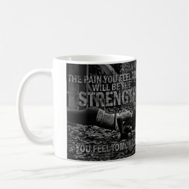 Caneca De Café FORÇA - Motivação do trabalho feminino (Esquerda)