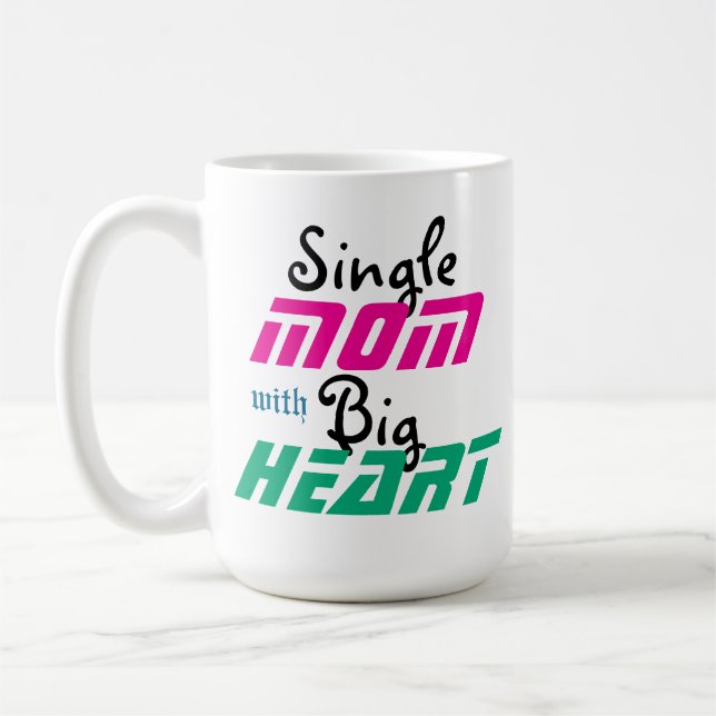 Caneca De Café Força no Amor: Uma Viagem de Mãe Solteiro (Esquerda)