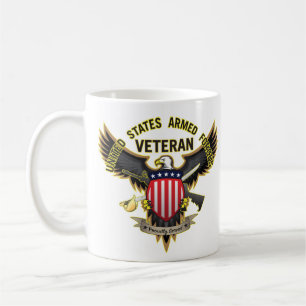 Caneca De Café Forças Armadas dos Estados Unidos Veterano