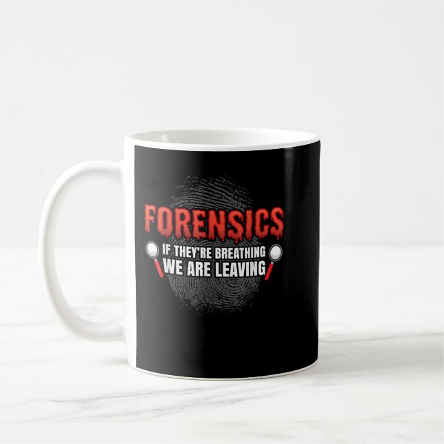 Caneca De Café Forense Science Funny Crime Prova DNA Cr (Esquerda)