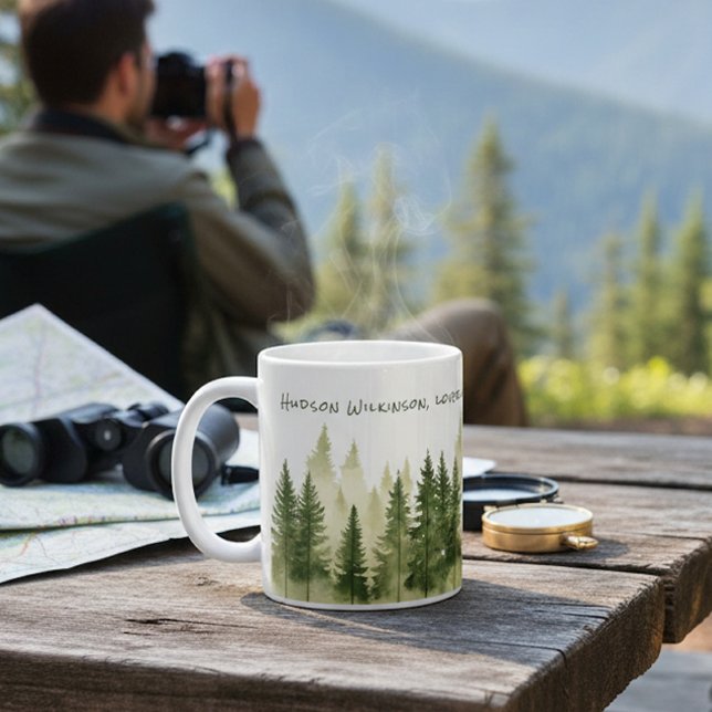 Caneca De Café Forest Adventure Name Quote Mug (Criador carregado)