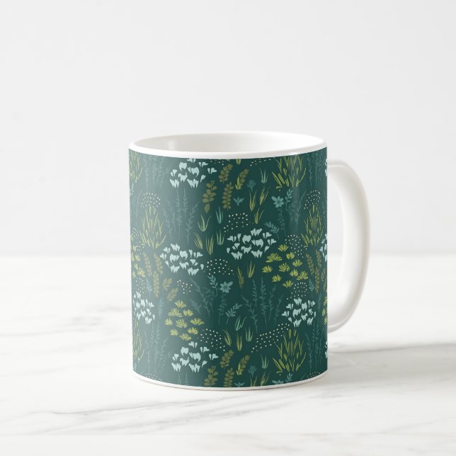 Caneca De Café Forest Floral (Frente Esquerda)