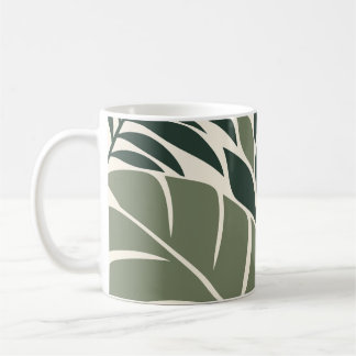 Caneca De Café Forest Sage Tropical Leaf Silhouette
