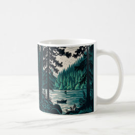 Caneca De Café Forest Woods Nature Vintage Norte Landscape Tea