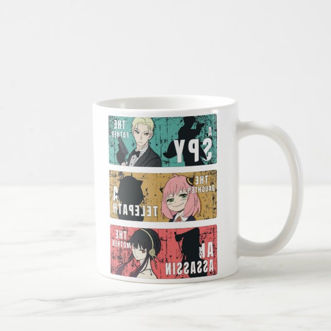 Caneca De Café Forger Family Anime Pop Art Panel Design (Direita)