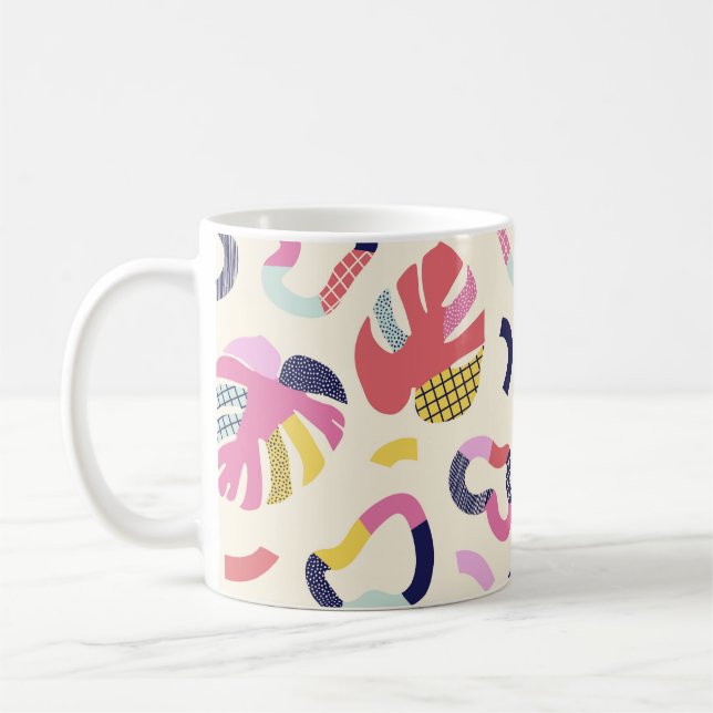 Caneca De Café forma abstrato tropical sem descontinuidades, back (Esquerda)