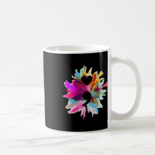 Caneca De Café Forma Cardíaca Semicolon Oferta Suicídio Prevenção