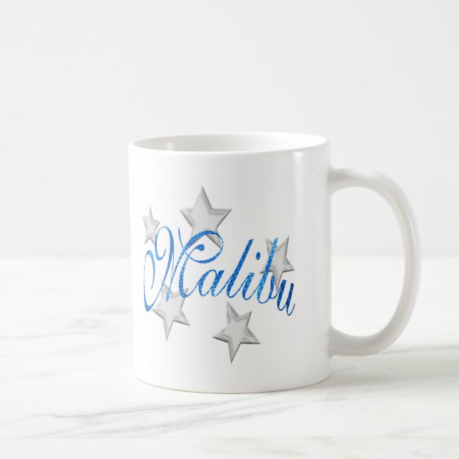 Caneca De Café Forma da praia de Malibu (Direita)
