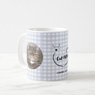 Caneca De Café Forma de Amor da Cat Mãe e Script Simples
