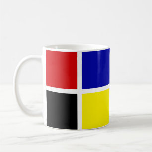 Caneca De Café Forma Geométrica Abstrato multicolor