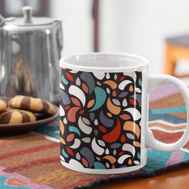 Caneca De Café Forma Geométrica Mínima abstrato (Geometric shapes pattern mug)