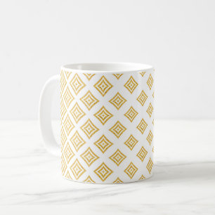 Caneca De Café Forma Rhomboid Dourada da Largura