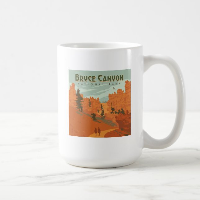 Caneca De Café Formações de Rock do Parque Nacional do Bryce Cany (Direita)