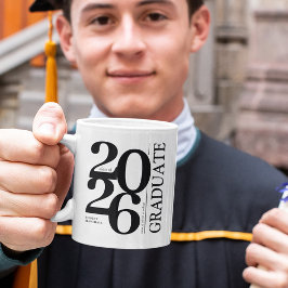 Caneca De Café formando 2024 Trendy Black Graduation