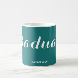 Caneca De Café Formando "Classe de" Celebração Verde e Branco