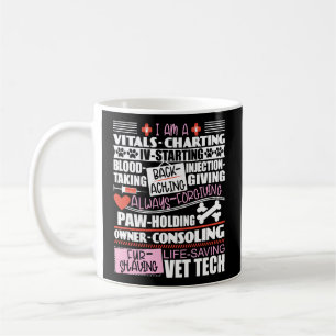 Caneca De Café Formando da Vet Tech Veterinarian Veterinary Schoo