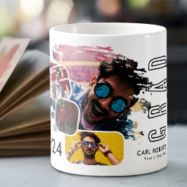 Caneca De Café Formando de Colagem de Fotografias do Smudge Legal